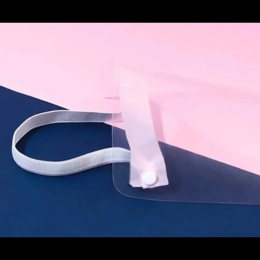 Plastic Full Face Mask Snaps On Sides Cotton Straps